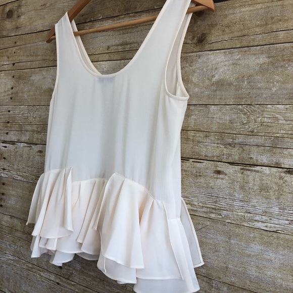 1. State Cream Peplum Tank - Picture 6 of 8